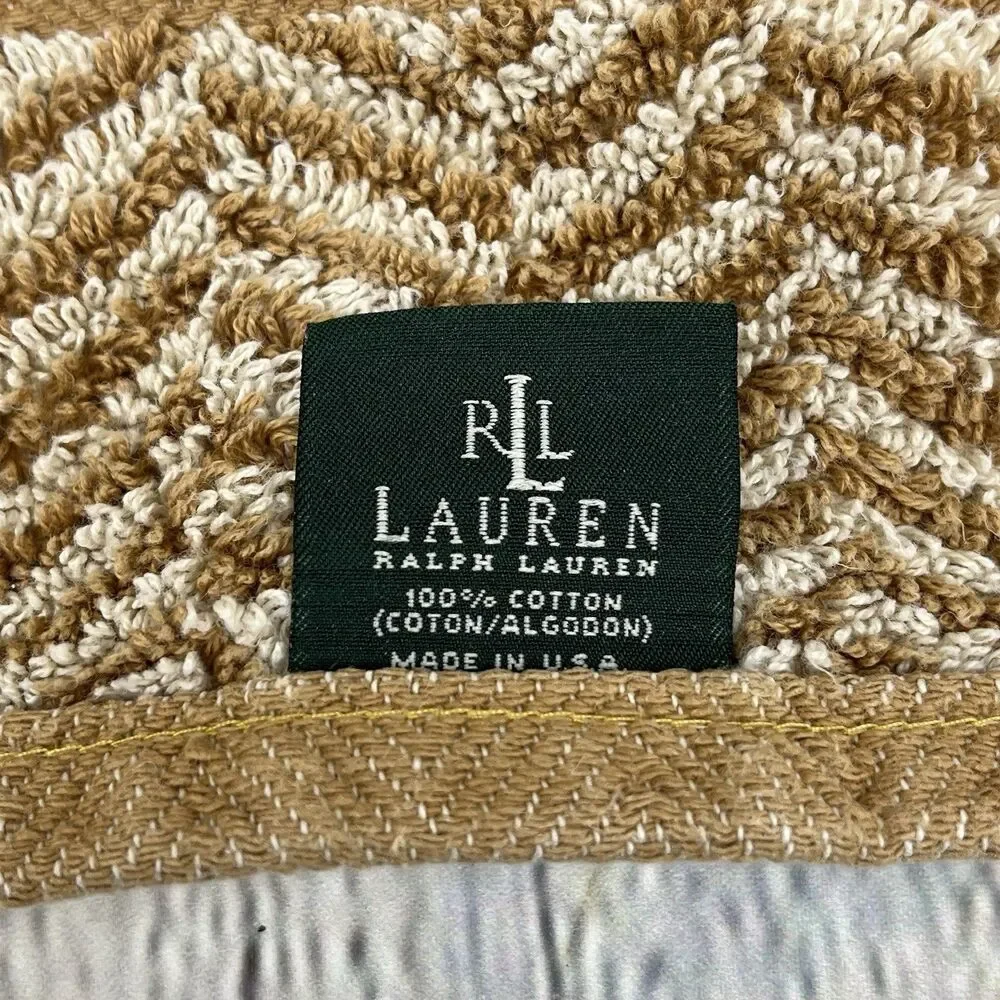 Lauren Ralph Lauren Set of 4 Towels Sanders Basketweave Herringbone Cotton